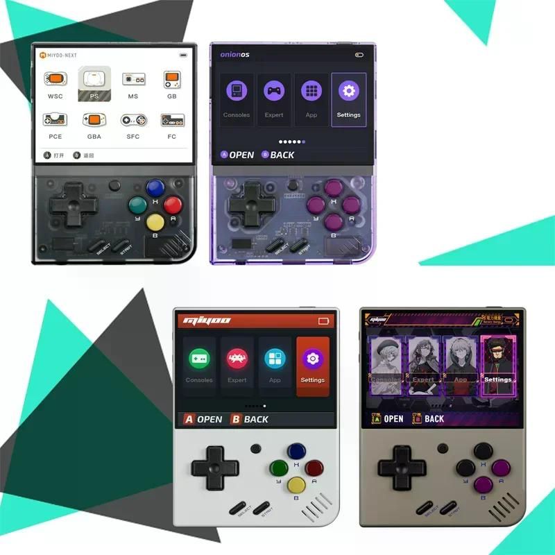 미유 미니플러스 휴대용 게임기 V2 Mini+ IPS 스크린 고전 게임 추억의 여행용 크리스탈 퍼플 64GB(게임 15000개) - 상세 이미지 4