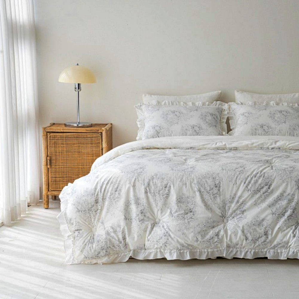 겨울이불 유럽풍 프릴 순면 극세사 이불