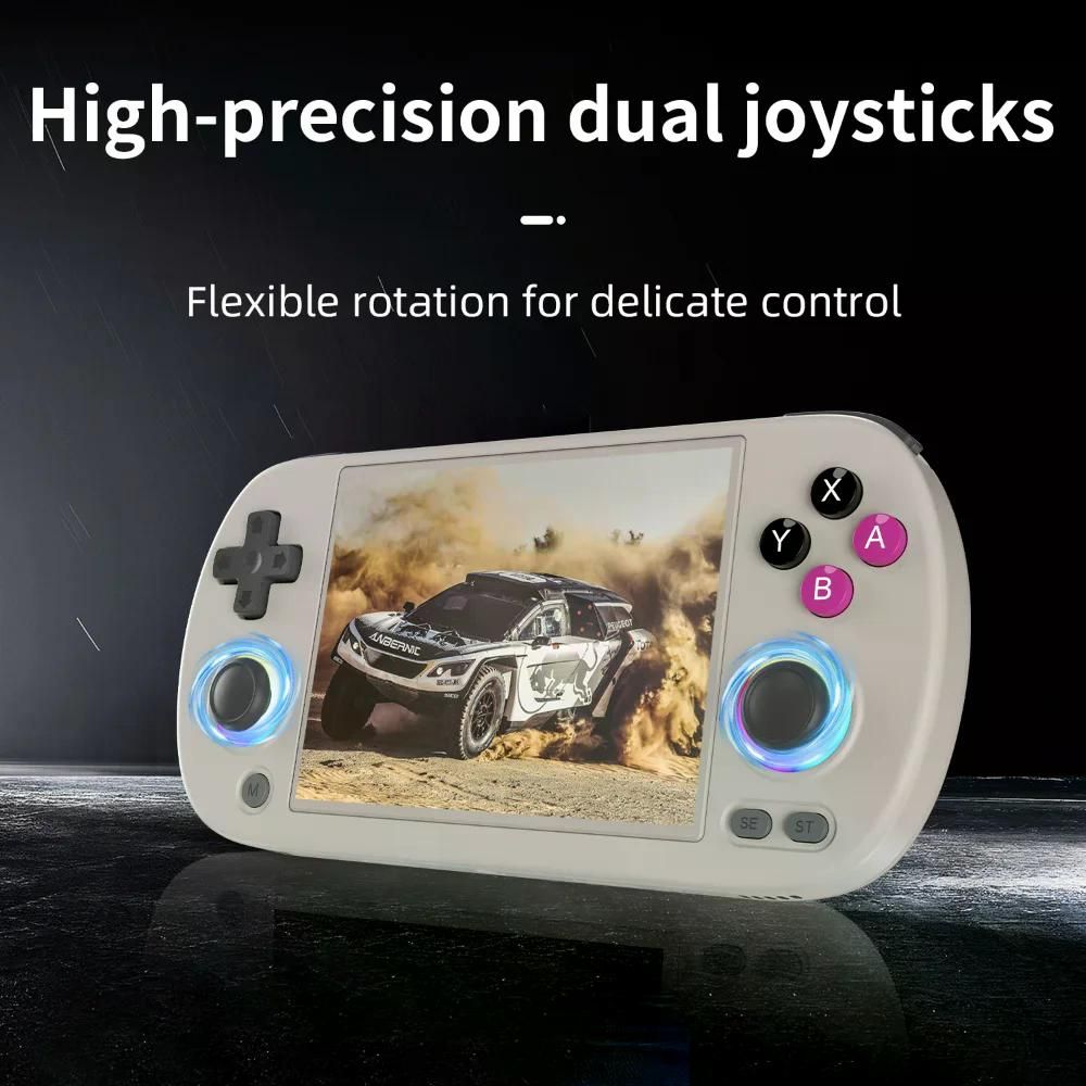 ANBERNIC 4.0 핸드헬드 게임 콘솔 RGB 라이트 내장 640 480 IPS 스크린 3200mAh 64 비트 시스템 5K + Black 64G(5K Games) - 상세 이미지 4