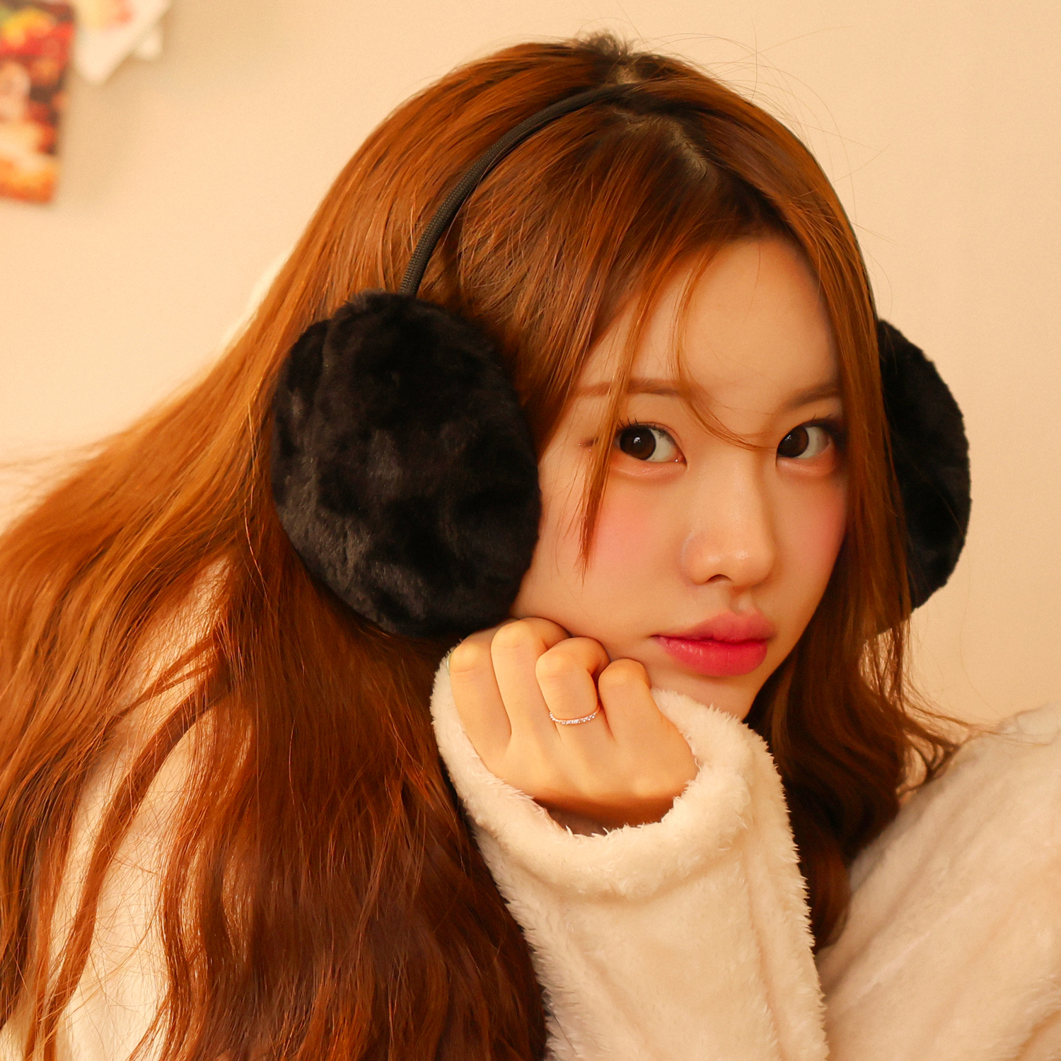 포근한 겨울 귀마개 방한 귀도리 여자 귀돌이 여성 이어머프 - 상세 이미지 3