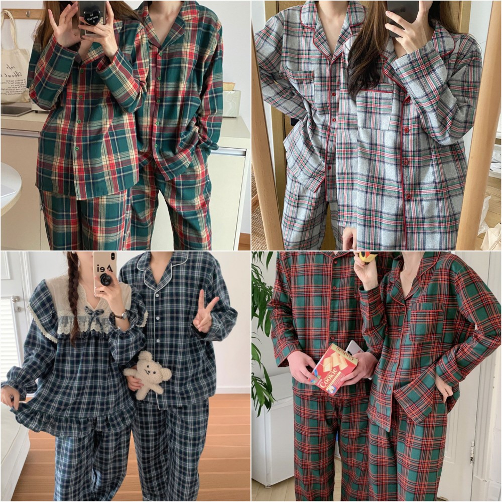 피치기모 커플잠옷 겨울잠옷 수면 여성 파자마파티 제품 이미지