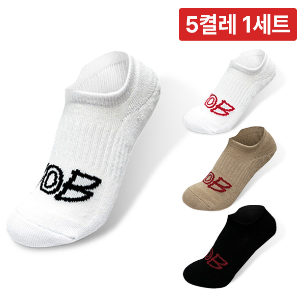 5켤레 1세트 / BOB GOLF 남성 스니커즈 덧신 골프 양말 - 메인 이미지