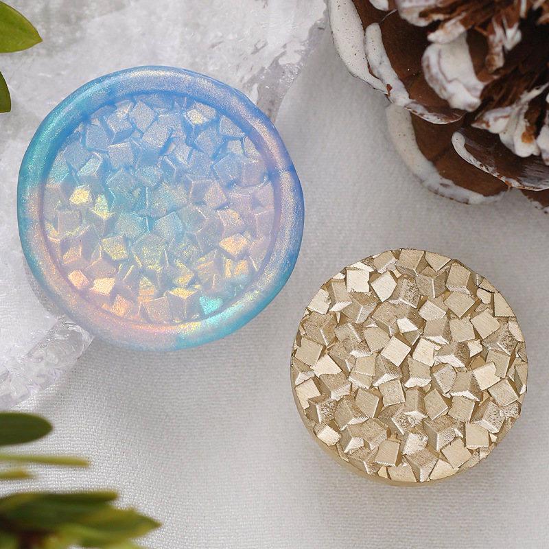 실링왁스 인장 스탬프 패턴 무늬 물결 테마 소금결정