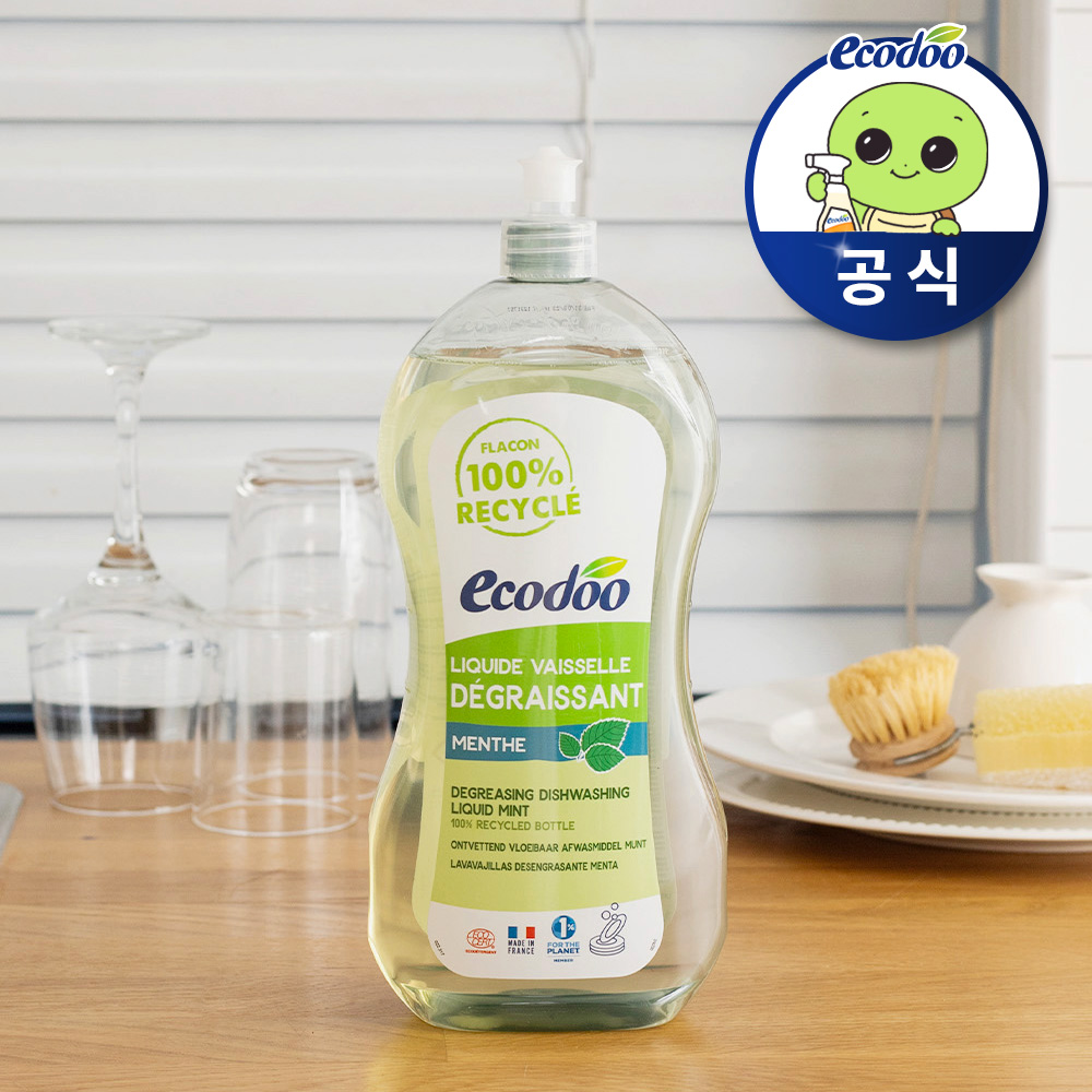 에코두 저자극 맨손 설거지 주방세제 민트 대용량 1L, 1개