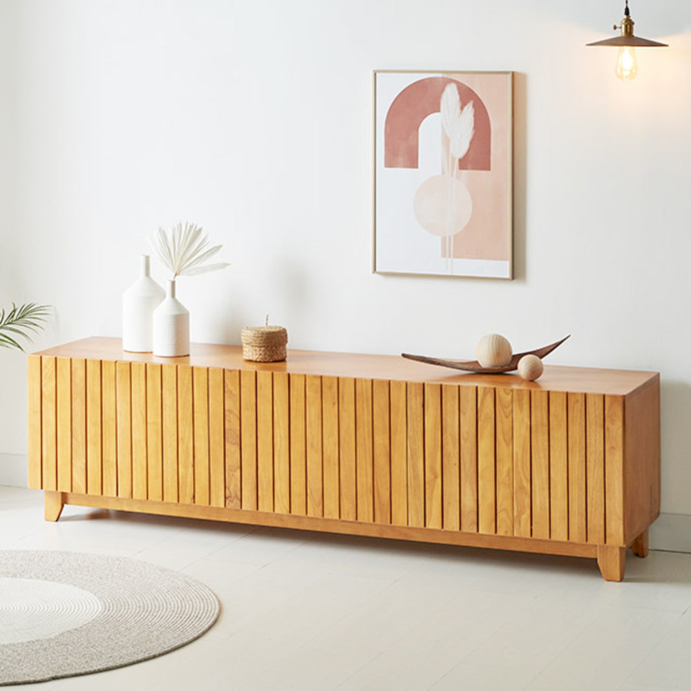 아트인 고무나무 원목 거실장1800