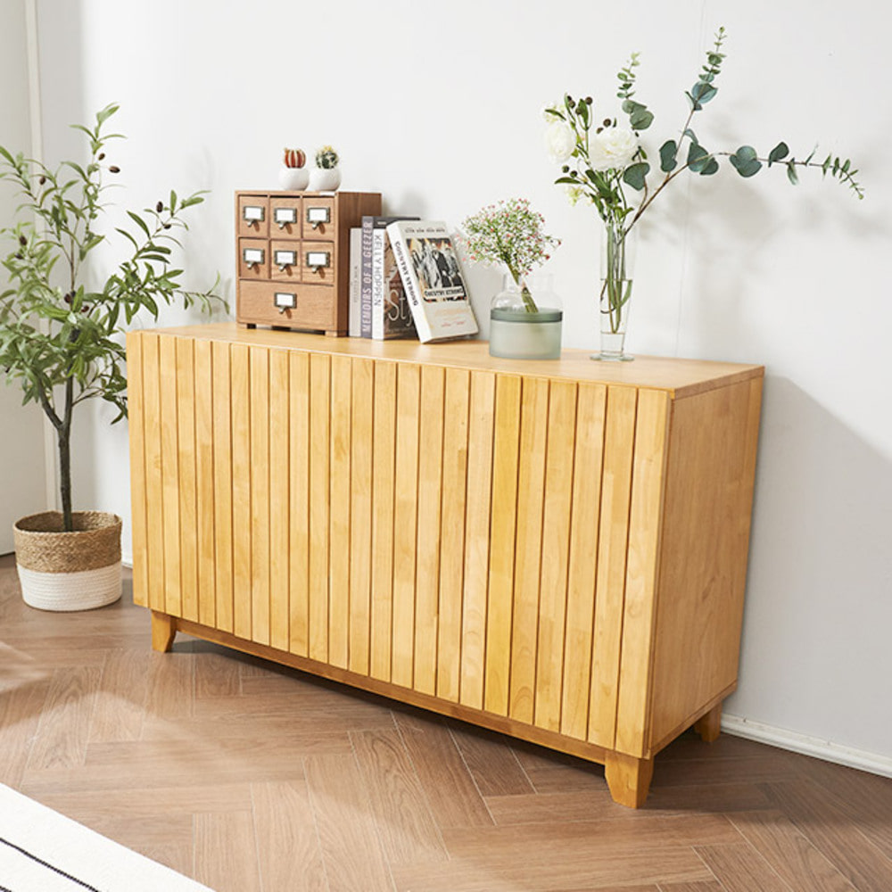 아트인 고무나무 원목 거실장 1200