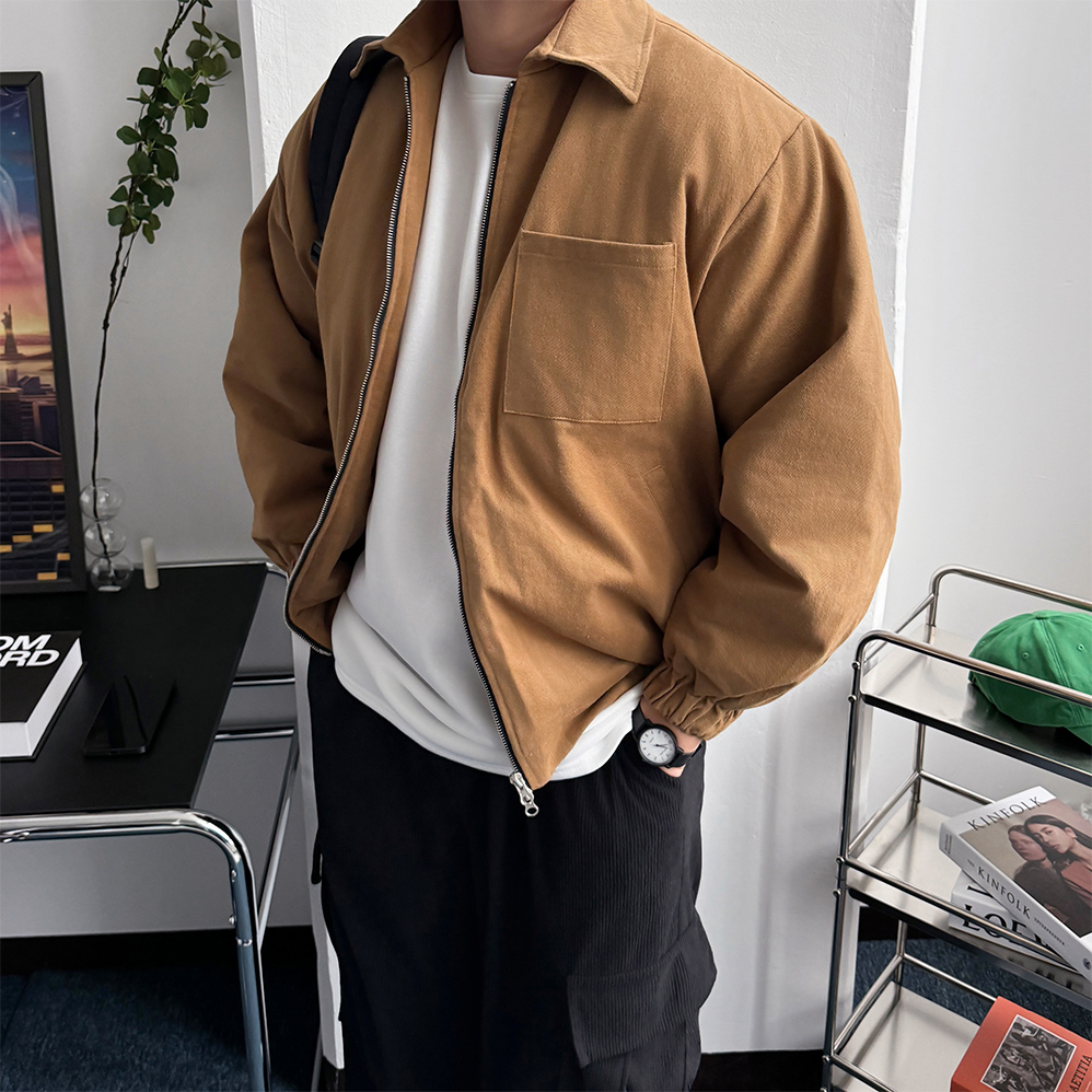 남자크롭패딩 블루종패딩 워크패딩 - 상세 이미지 2