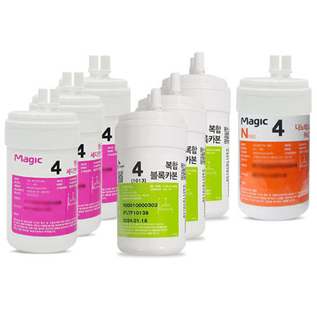 SK매직 WPU-A420C, A500C, A600C 4인치 정품필터 1년세트 3+3+1