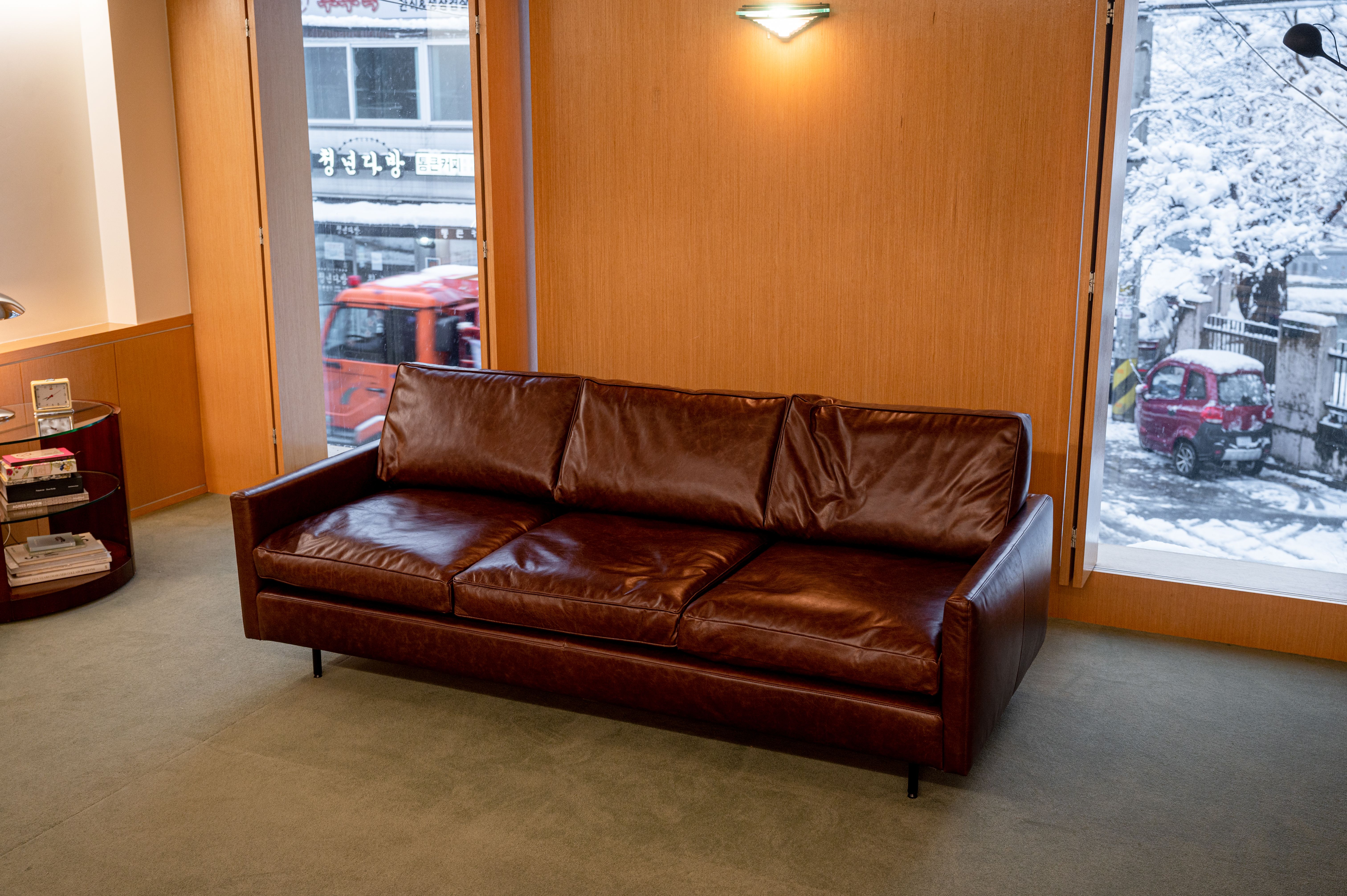 옐로우라이트 PH25 빈티지가죽 4인용 이태리 내추럴 통가죽 천연면피 전체가죽