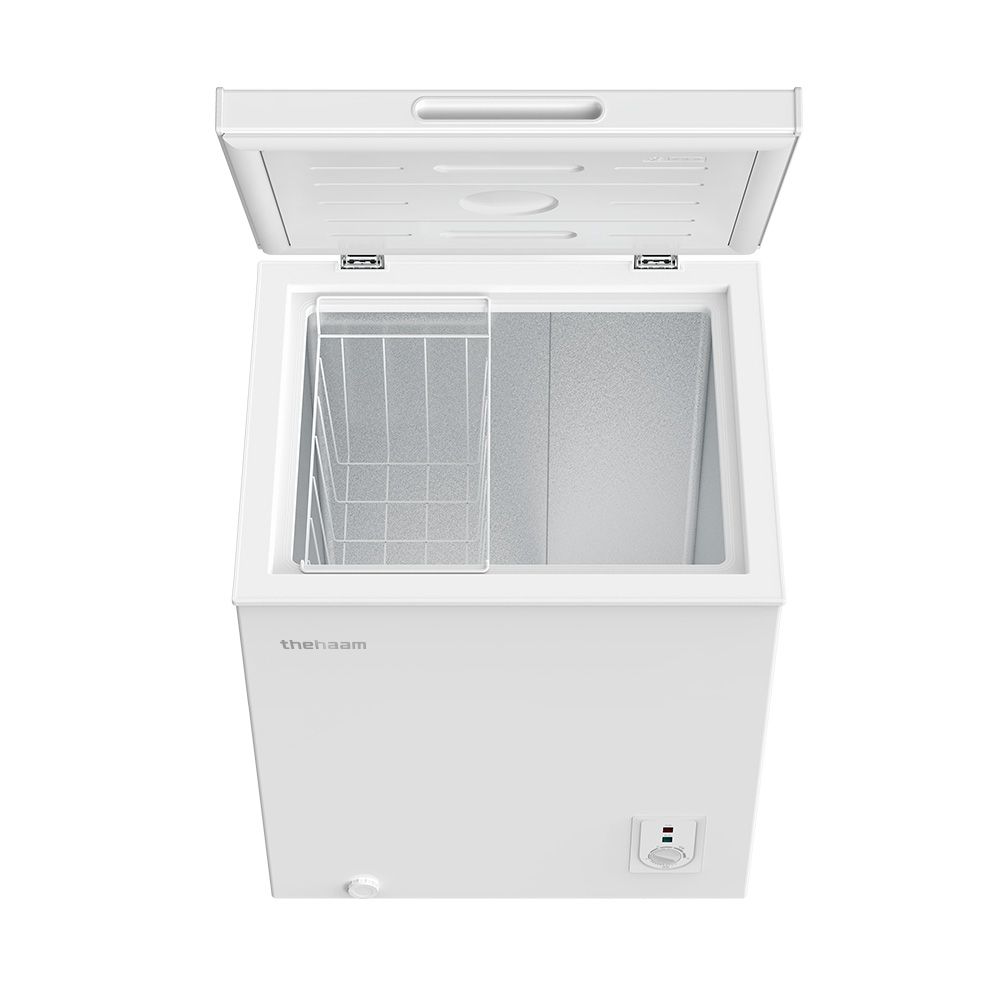 더함 미니 냉동고 스탠드형 급속 냉동 가정용 냉동고 상단 도어 화이트 소형 냉동고 66L