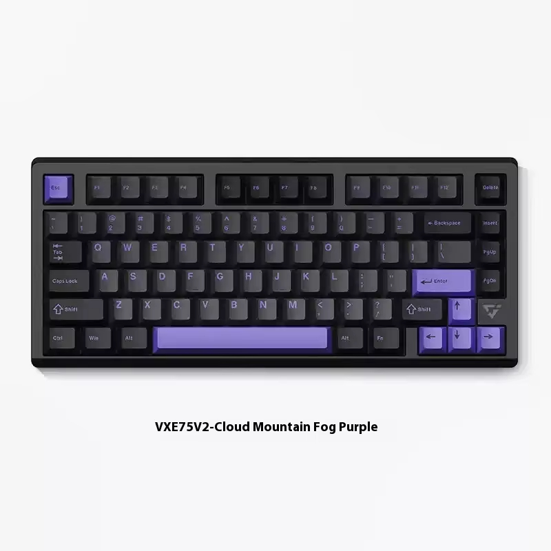 Vgn Vxe75 V2 무선 기계식 키보드 알루미늄 Purple Aniya axis - 상세 이미지 4