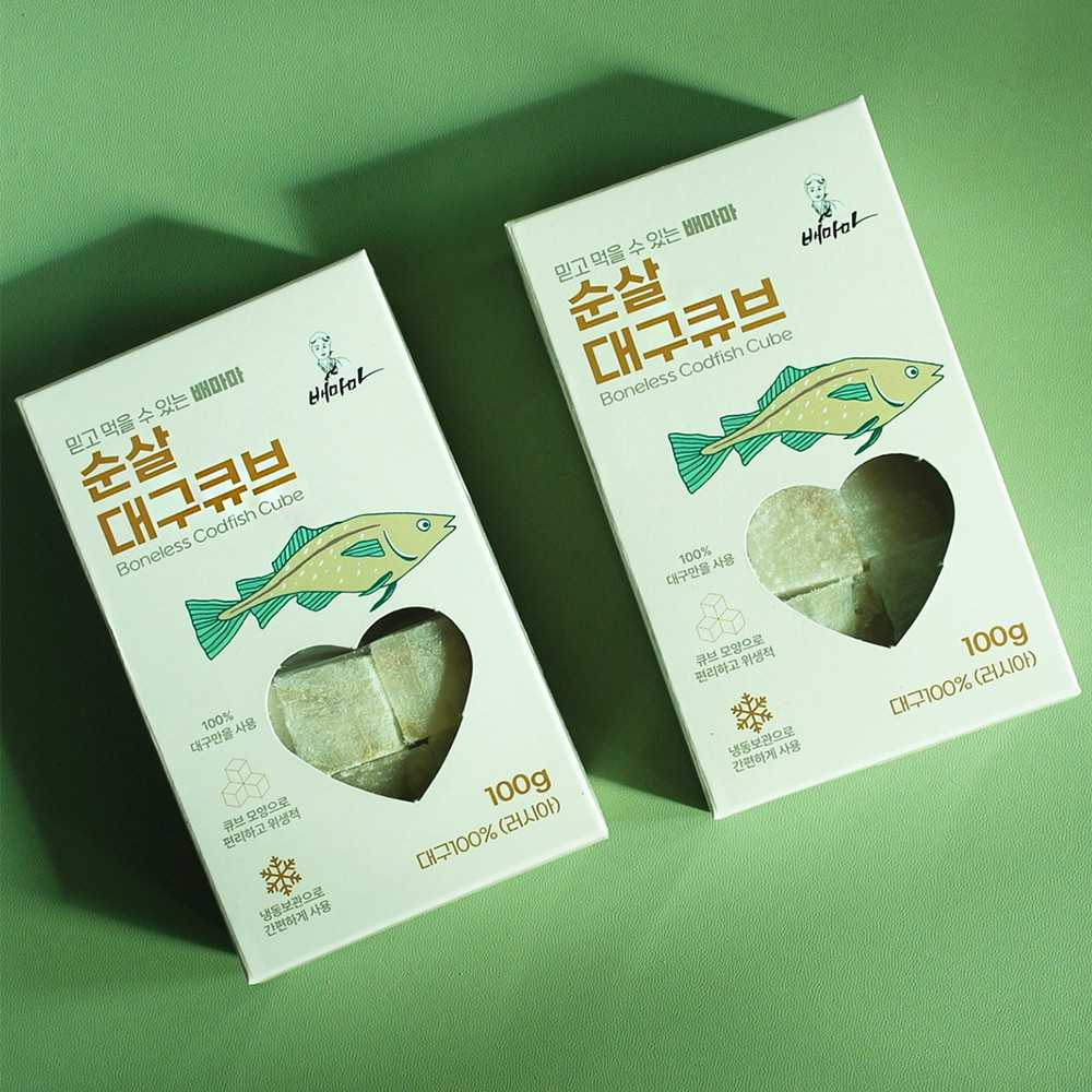 배마마 흰살생선 큐브 가시제거 순살생선 세트 죽 미음 재료 토핑