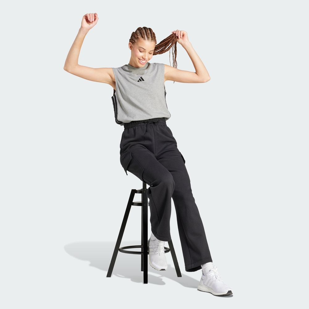 [아디다스 공식] 에센셜 리니어 플리스 카고 팬츠 JC8312 - 상세 이미지 3