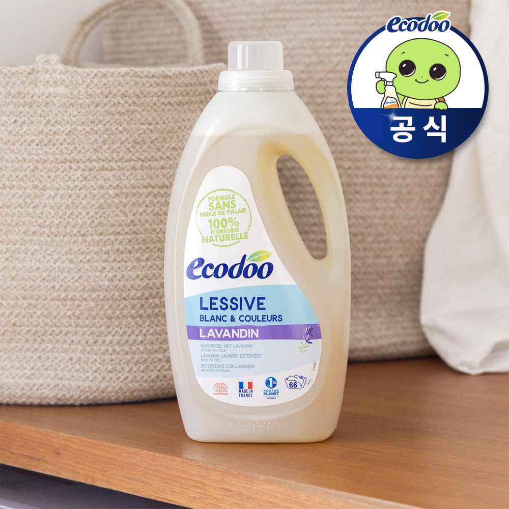 에코두 고농축 중성 세탁세제 대용량 액체 2L, 라벤더, 1개 - 상품 이미지