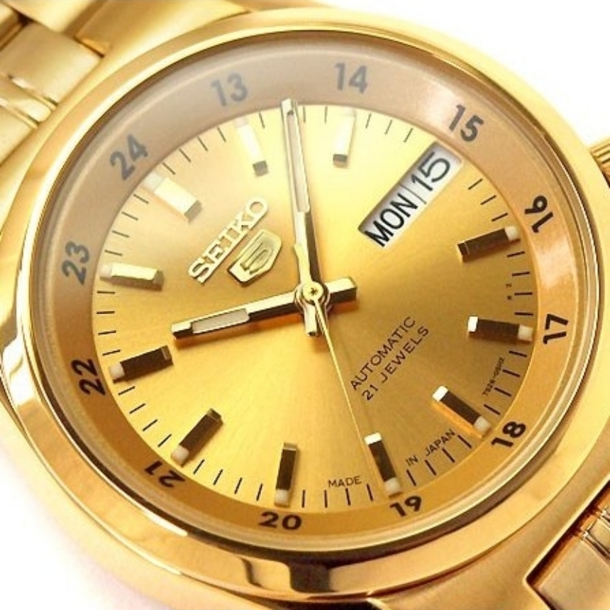 세이코 SEIKO 오토매틱 금장 SNK574J1 남자 손목 캐주얼 드레스 시계 - 상세 이미지 4