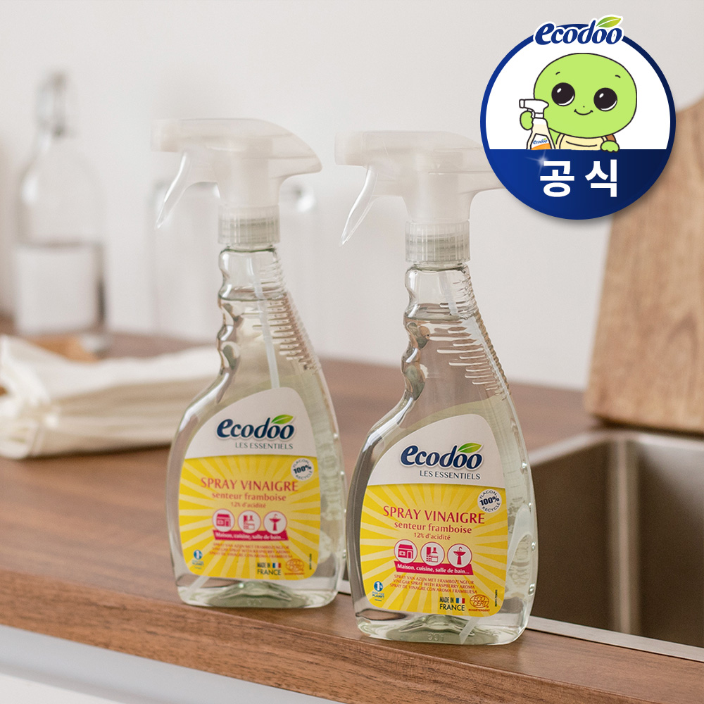 에코두 화이트 식초세정제 주방 냄새 제거 세제 500ml, 2개 - 상품 이미지
