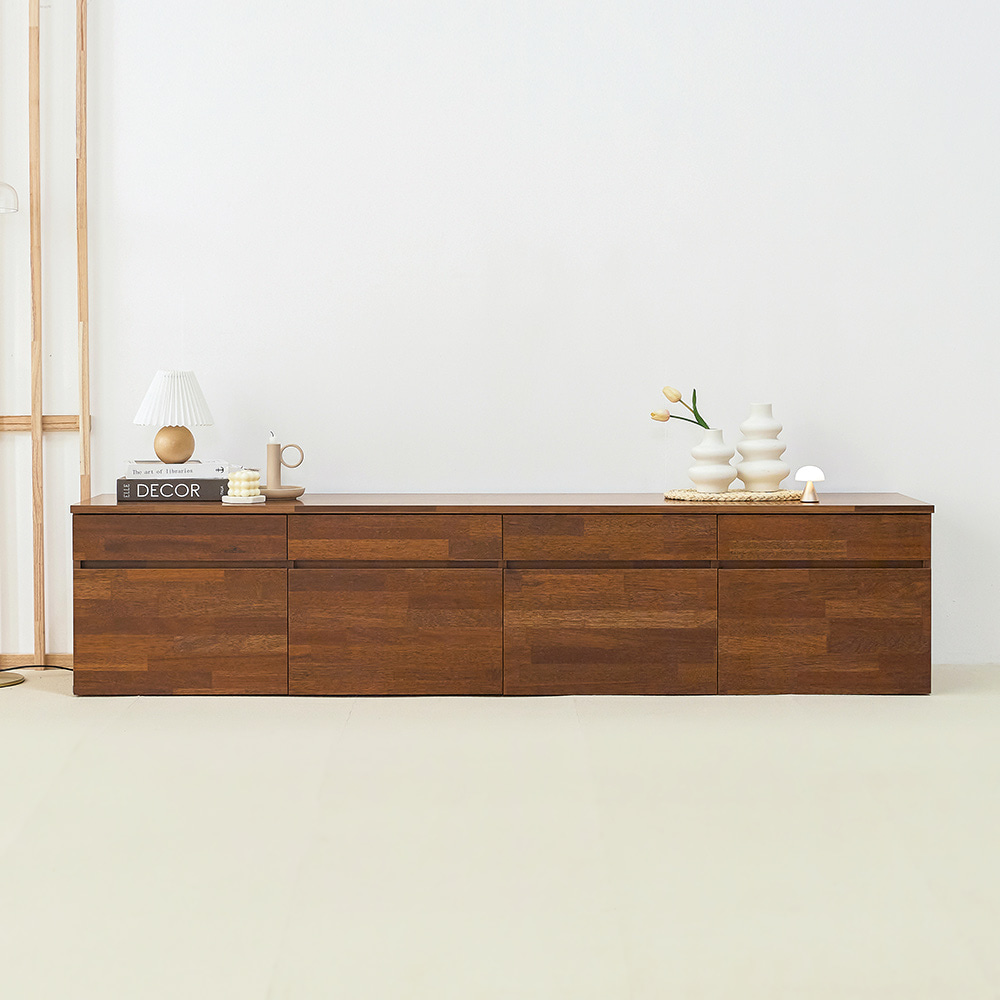 에셋 멀바우 원목 거실장 2000x445