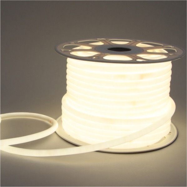 LED 네온플렉스 단면 6W/M 50M 220V 전구색 라인바 간접 스트립 줄조명 IP65 방수 - 상품 이미지