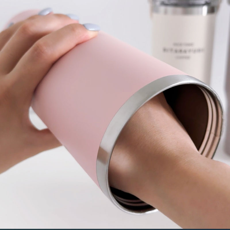 컬러인쇄 세척하기편한 스텐 각인텀블러 600ml 900ml 손잡이 머그텀블러 이미지 8