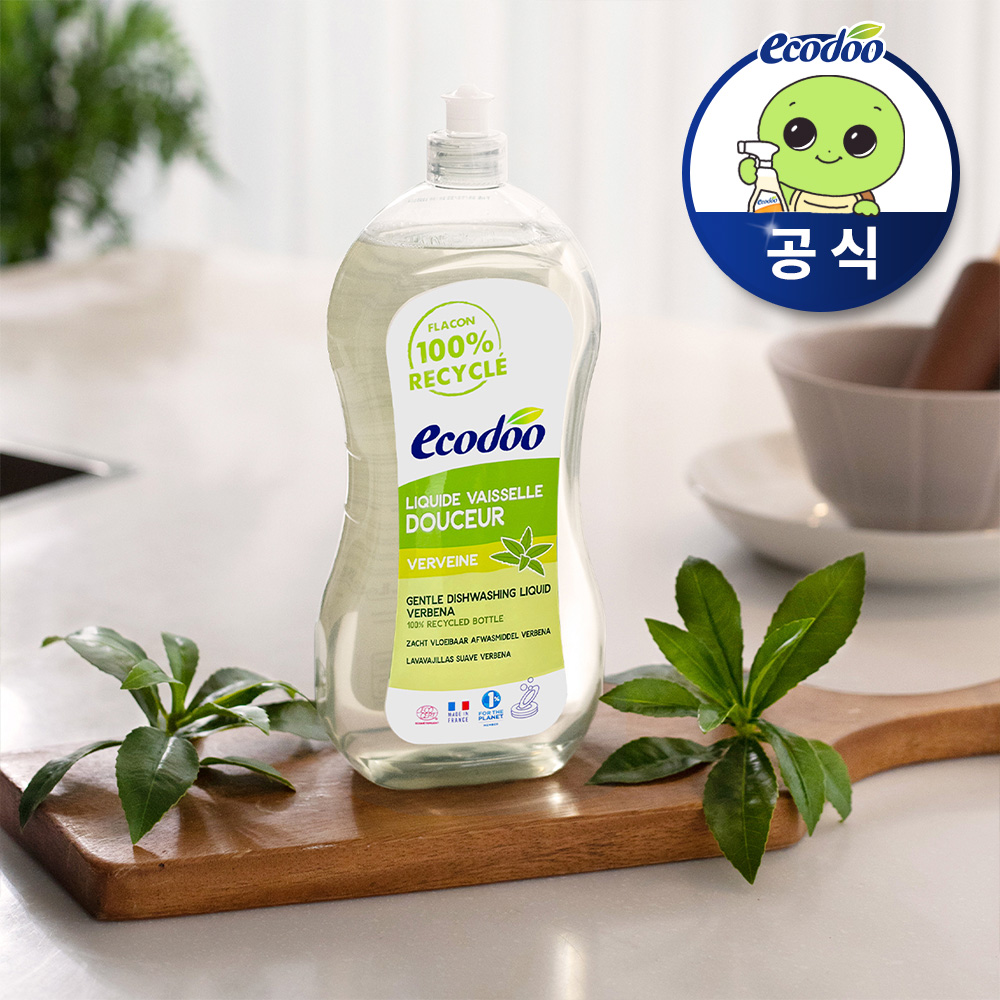 에코두 저자극 맨손 설거지 주방세제 레몬 버베나 대용량 1L, 1개