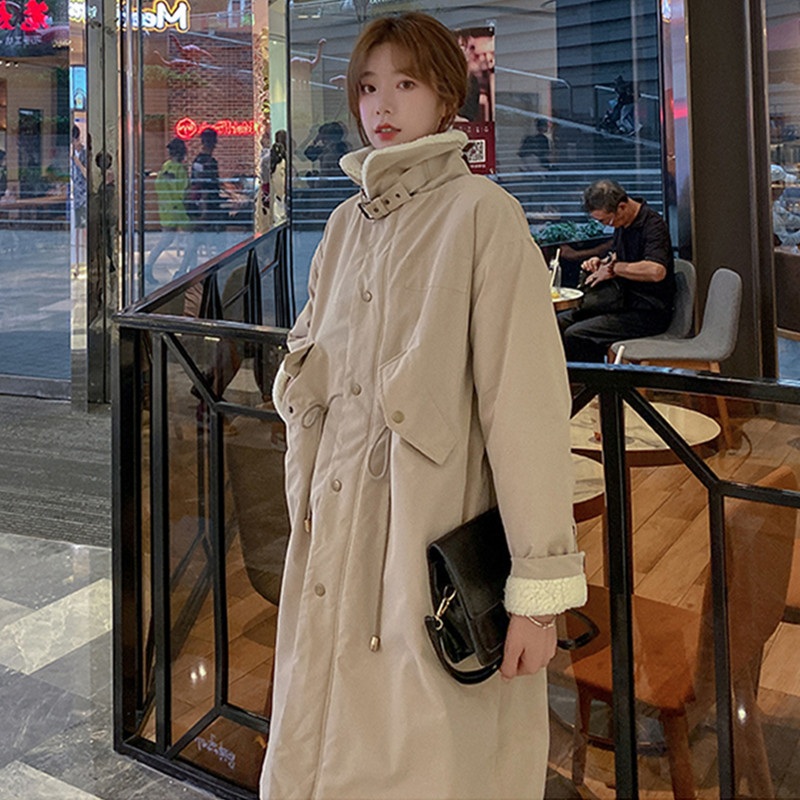 여성 하이넥 항공점퍼 안감양털 기모 코트 두꺼운 루즈핏 가을 겨울 6컬러 - 상세 이미지 4