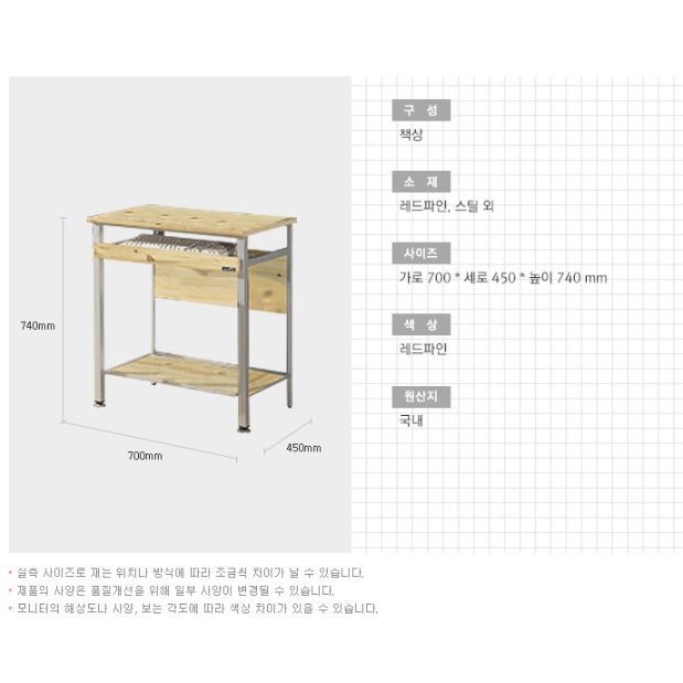 좁은방책상 미니컴퓨터책상 컴퓨터용 선반형 컴푸터 책상 - 상세 이미지 4