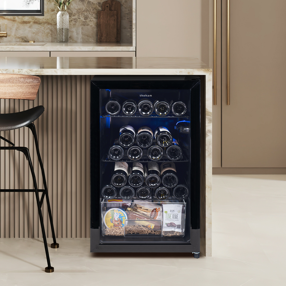 더함 미니 쇼케이스 물 음료 술 맥주 간식 냉장고 가정 업소용 소형 냉장 94L 기사설치