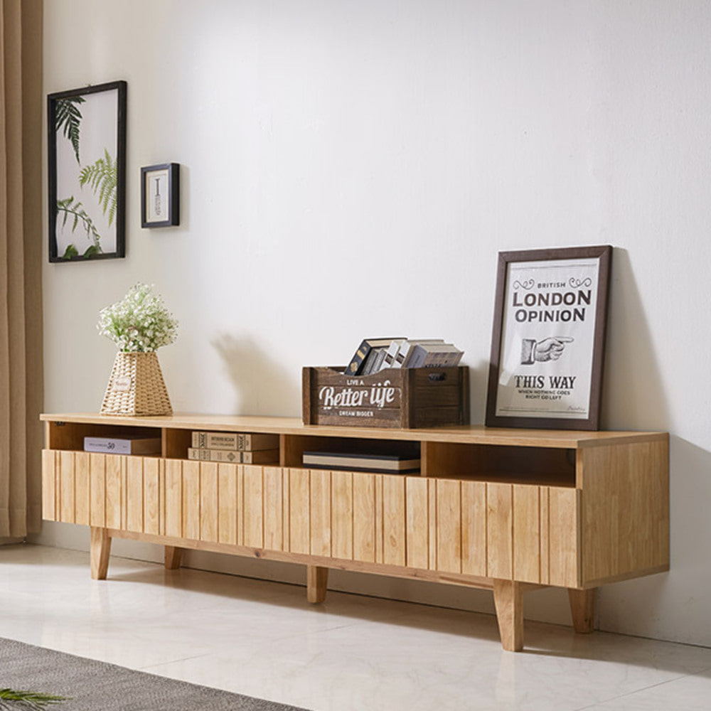 에셋 LPM 고무나무 2단거실장2000