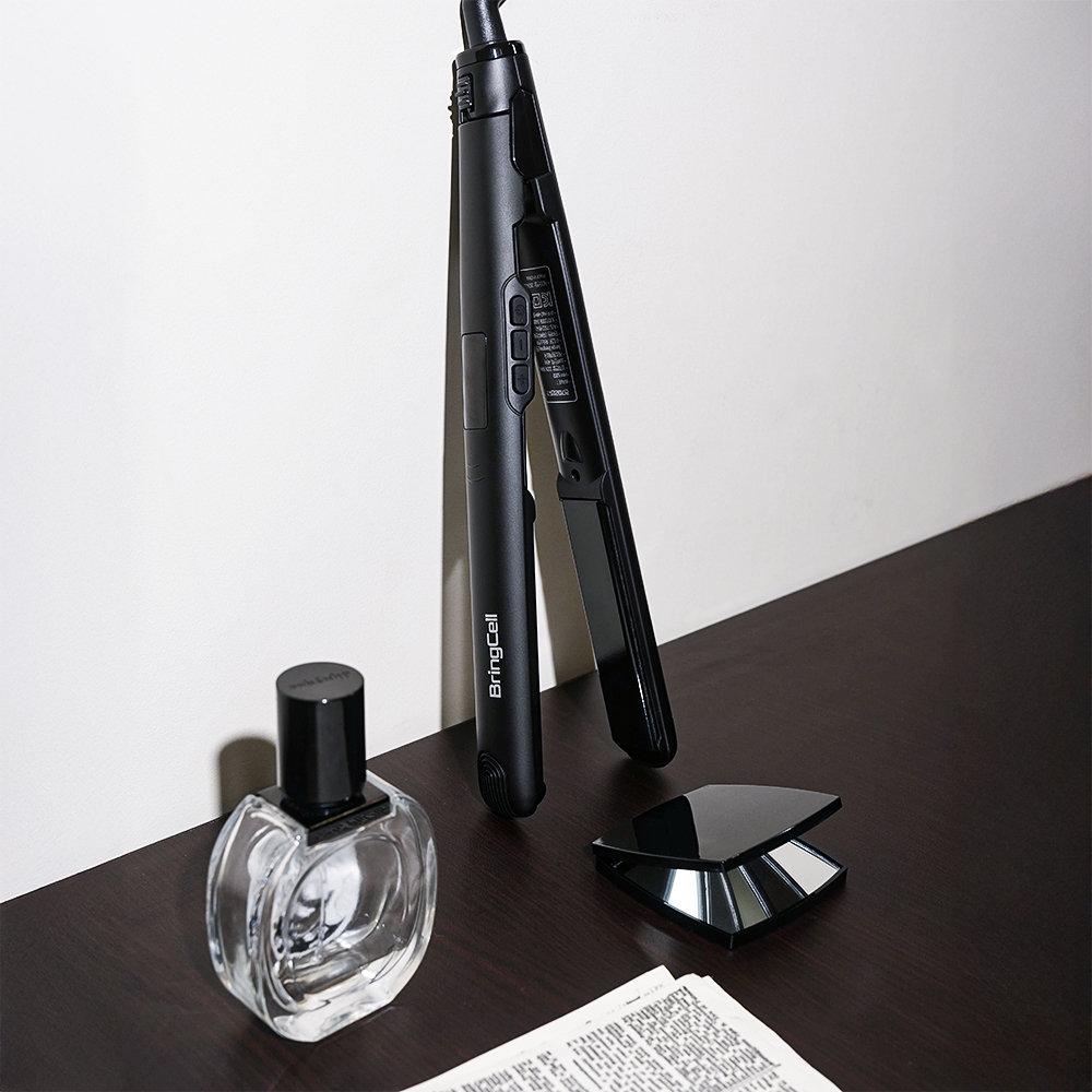 브링셀 볼륨 고데기 앞머리 판고데기 미용실 웨이브 티타늄 매직기