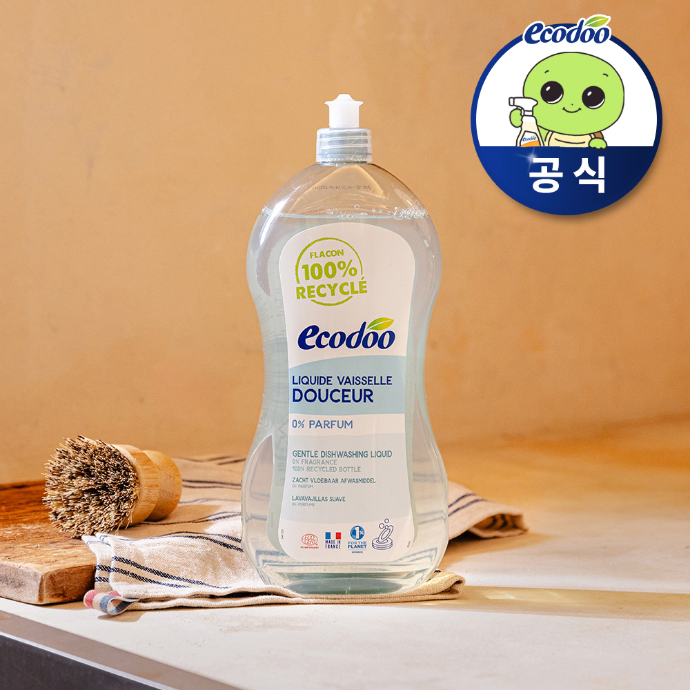 에코두 저자극 맨손 설거지 주방세제 무향 대용량 1L, 1개 - 메인 이미지