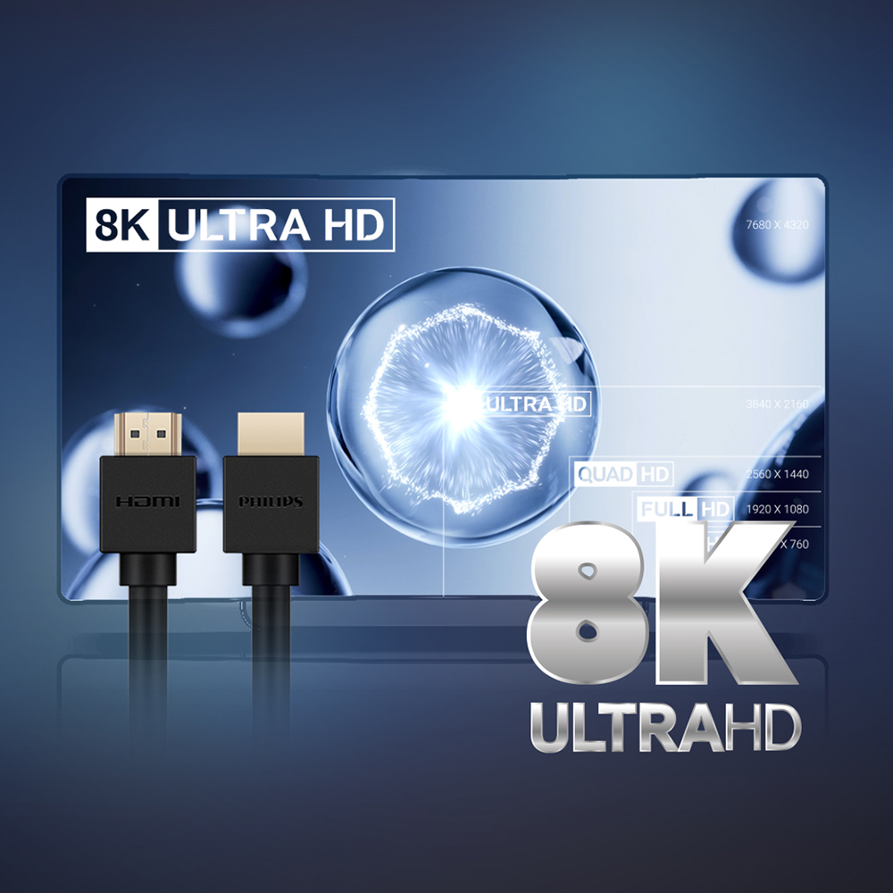 필립스 8K 울트라 하이스피드 2.1 HDMI to HDMI 케이블 2m SWV9702 - 상세 이미지 5