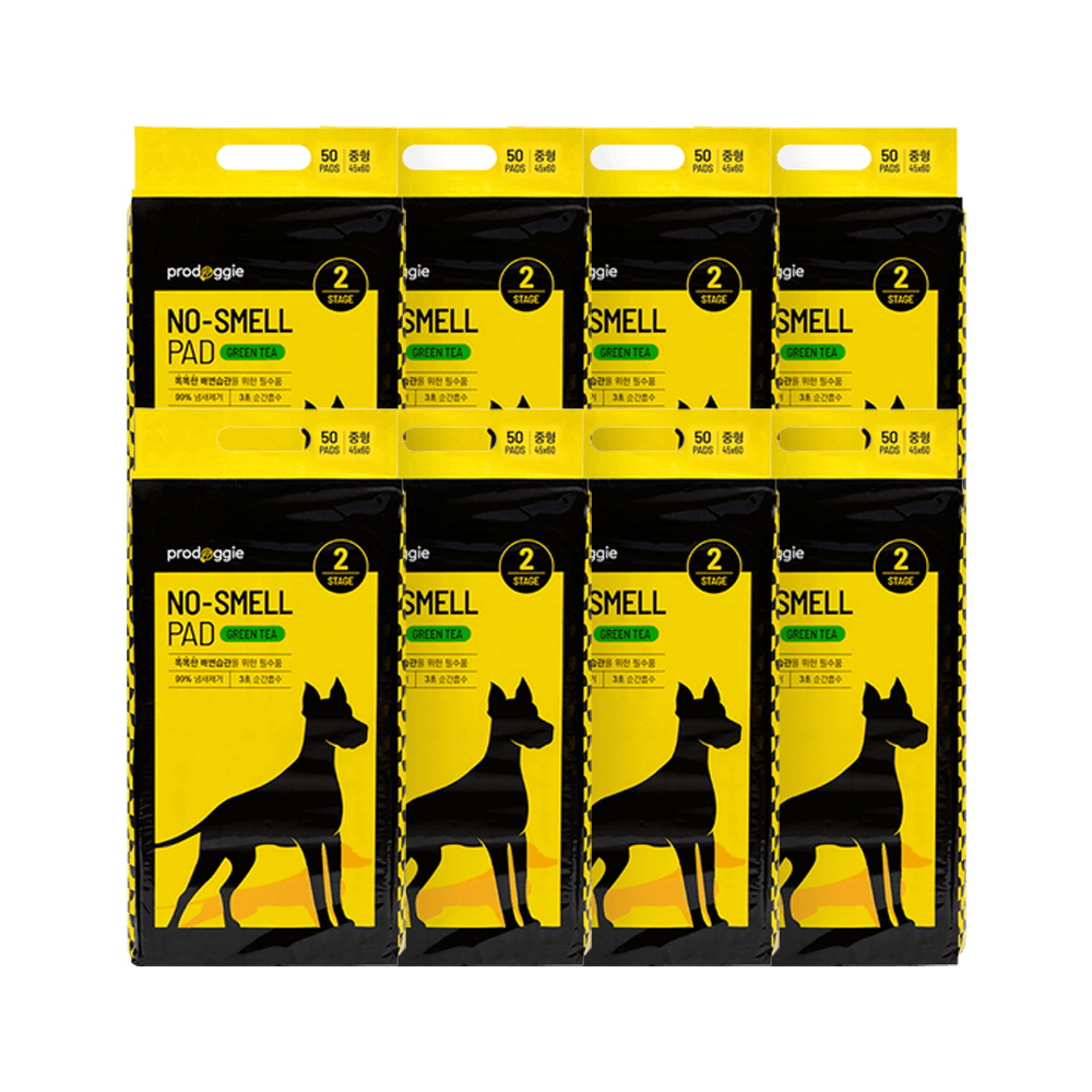 프로도기 강아지배변패드 노스멜패드 그린티향 중형, 50매입, 8개