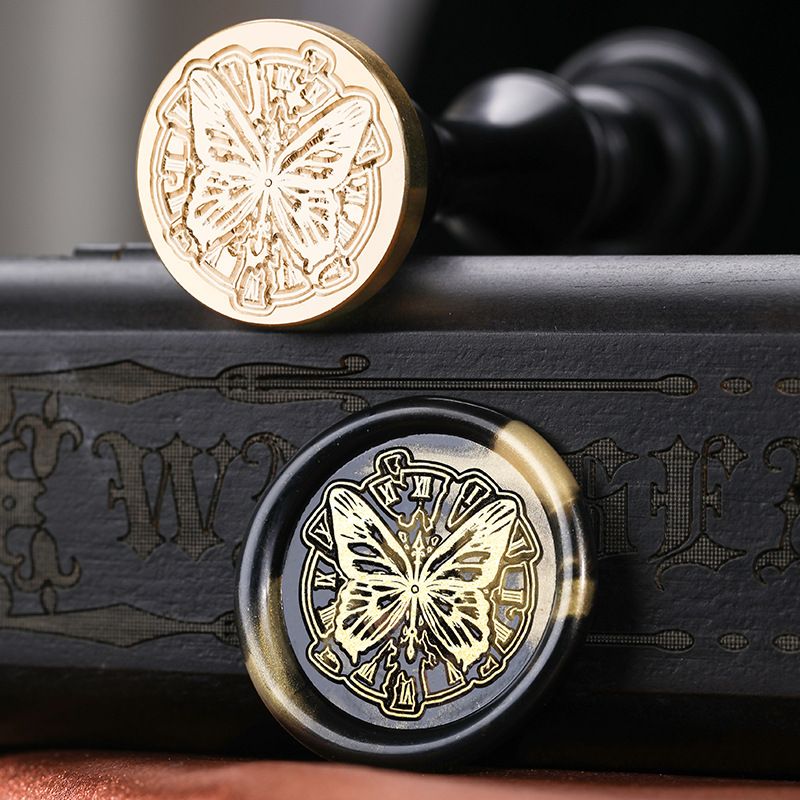 실링왁스 인장 스탬프 순환 테마 우주 나비