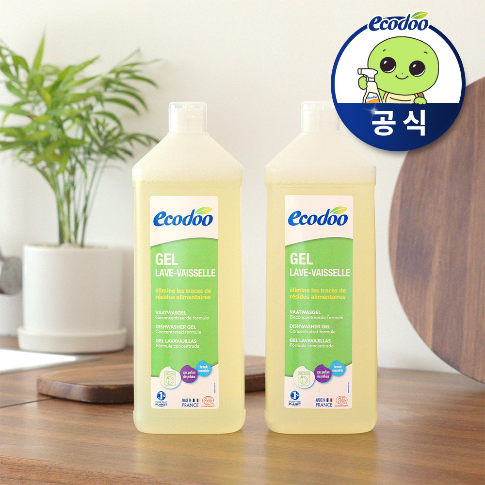 에코두 식기세척기세제 액상형 식세기세제 액체 1L, 2개