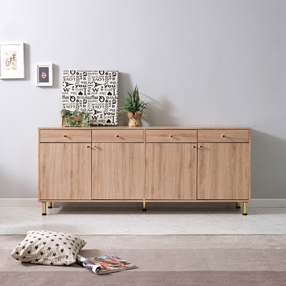 밀란 수납형 높은 거실장