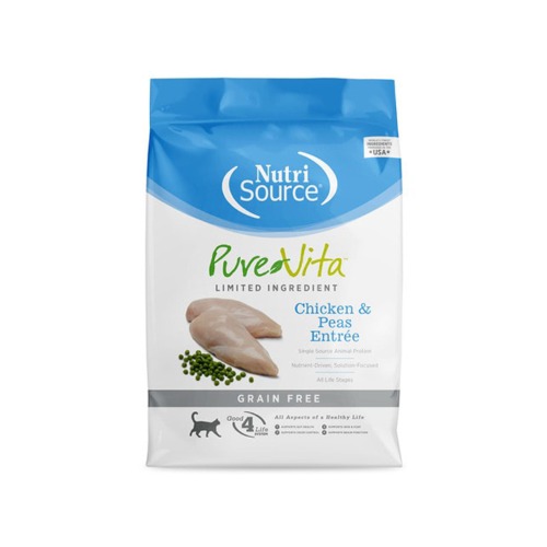 퓨어비타 캣 고양이 반려묘 사료 그레인프리 치킨+완두콩, 1.81kg, 1개 - 메인 이미지