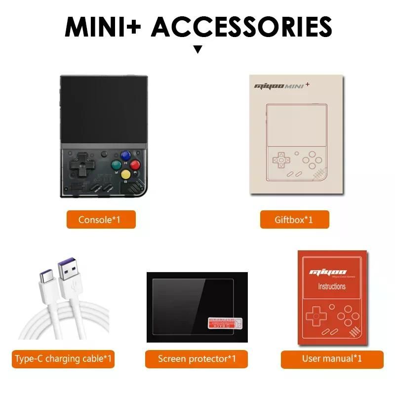 미유 미니플러스 휴대용 게임기 V2 Mini+ IPS 스크린 고전 게임 추억의 여행용 크리스탈 퍼플 64GB(게임 15000개) 이미지 6