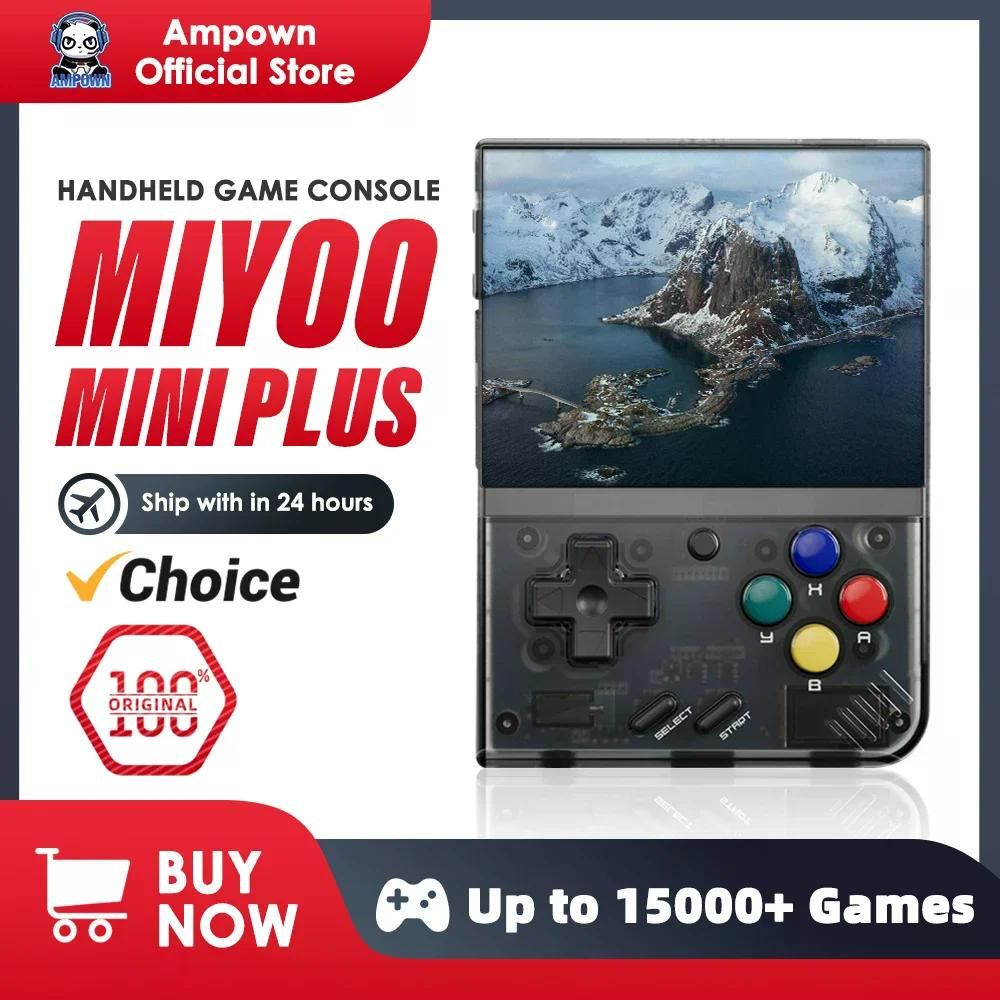미유 미니플러스 휴대용 게임기 V2 Mini+ IPS 스크린 고전 게임 추억의 여행용 크리스탈 퍼플 64GB(게임 15000개) - 상세 이미지 2
