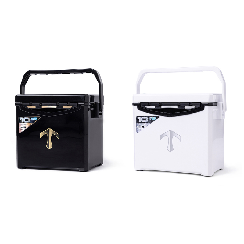 토닉 원터치 양면 개폐형 상단 보조 투입구 아이스박스 10L 소형 갈치 쿨러 캠핑용