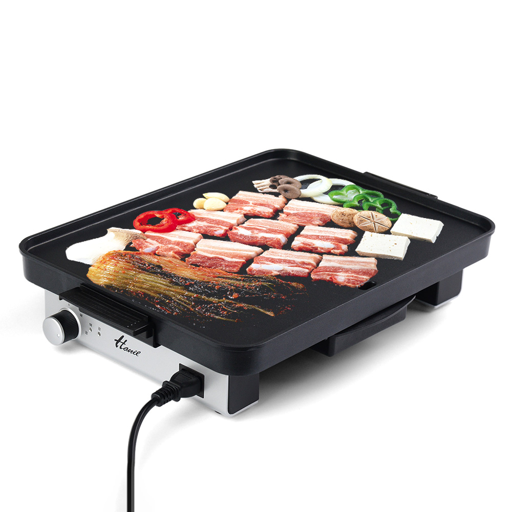 한일 전기그릴 고기 불판 삼겹살 전기그릴팬 미니 휴대용 바베큐