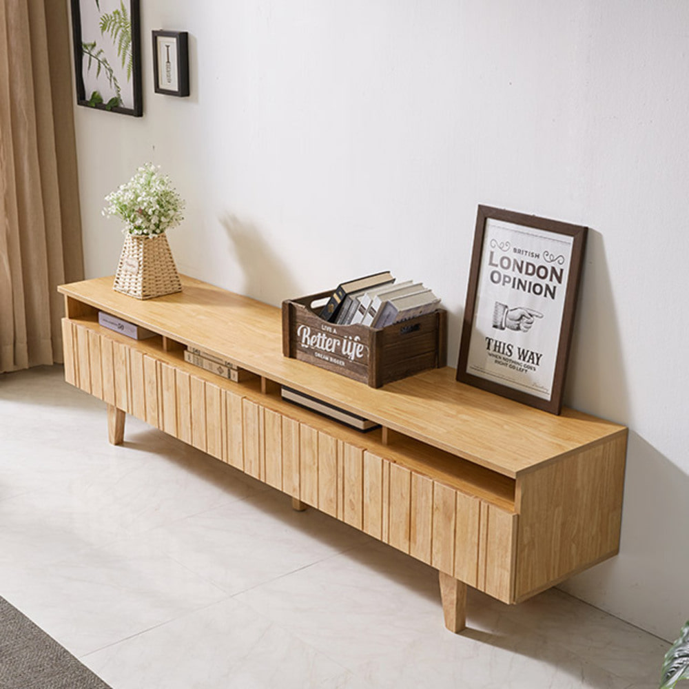 에셋 LPM 고무나무 2단거실장2000