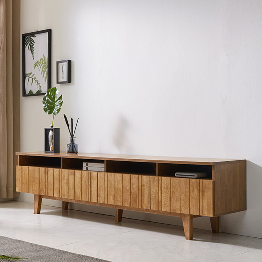 에셋 LPM 고무나무 2단거실장2000