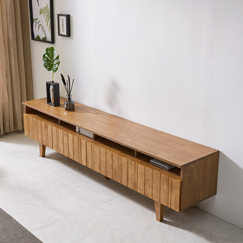 에셋 LPM 고무나무 2단거실장2000