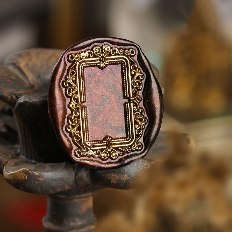 실링왁스 액자 프레임 인장 헤드 스탬프 도장 고딕 프레임