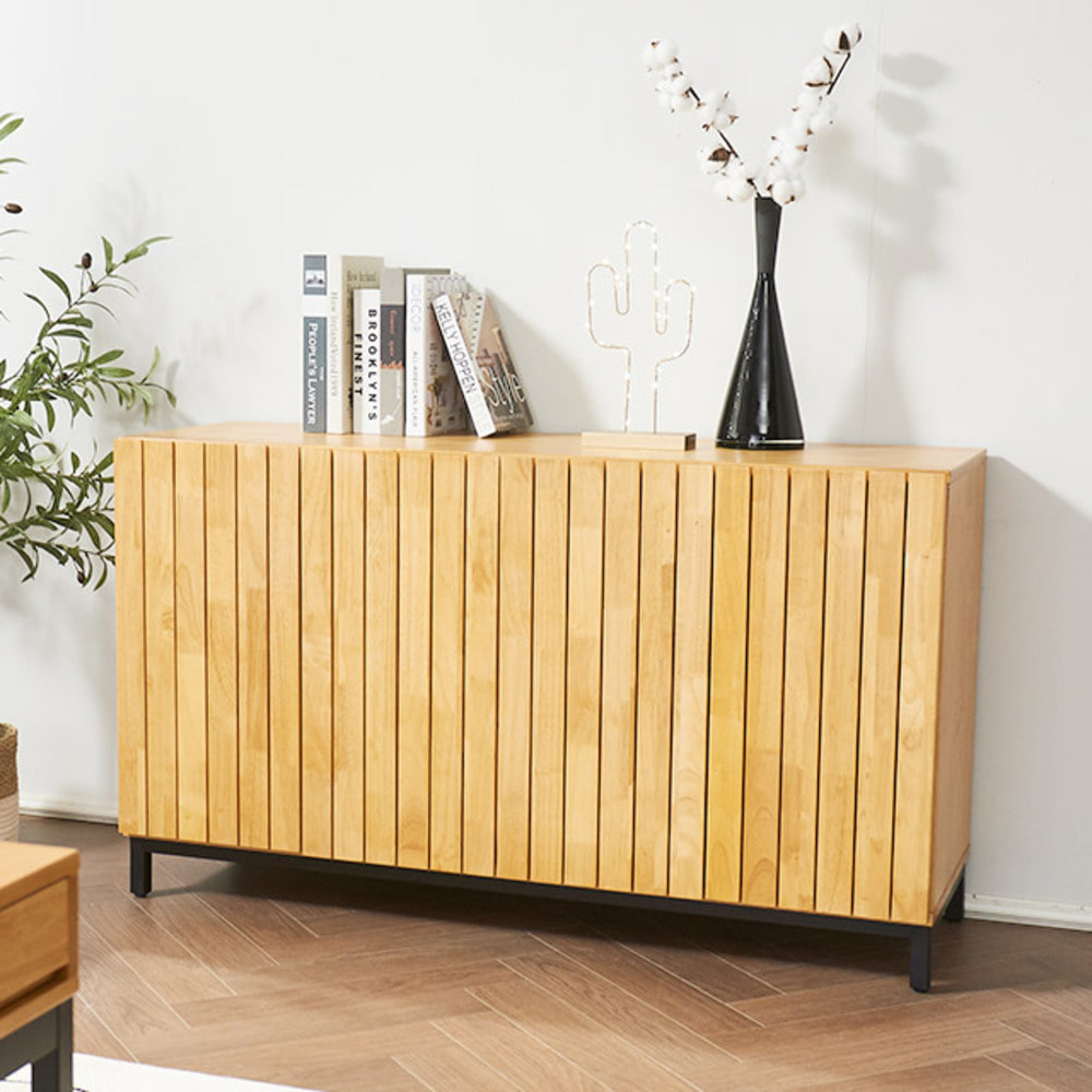 아트인 고무나무 원목 거실장 1200