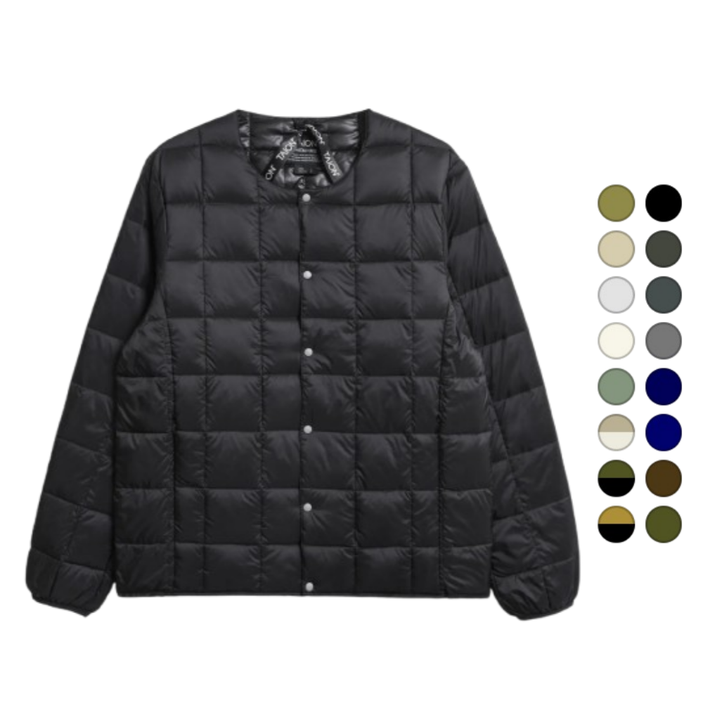 타이온 패딩 기본 크루넥 버튼 이너 다운 자켓 남자 남성 겨울 경량 자켓 점퍼 TAION-104