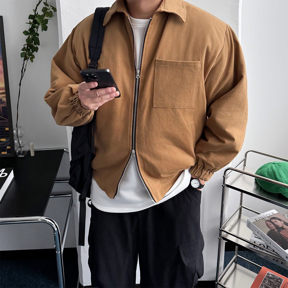 1+1 남자크롭패딩 블루종패딩 - 상세 이미지 5