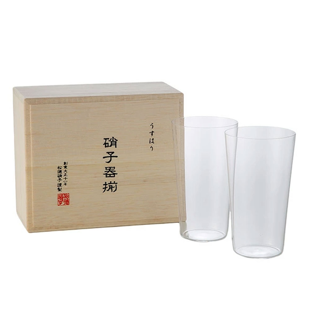 우스하리 얇은 유리맥주잔 우스하리잔 260ml 세트 - 상품 이미지