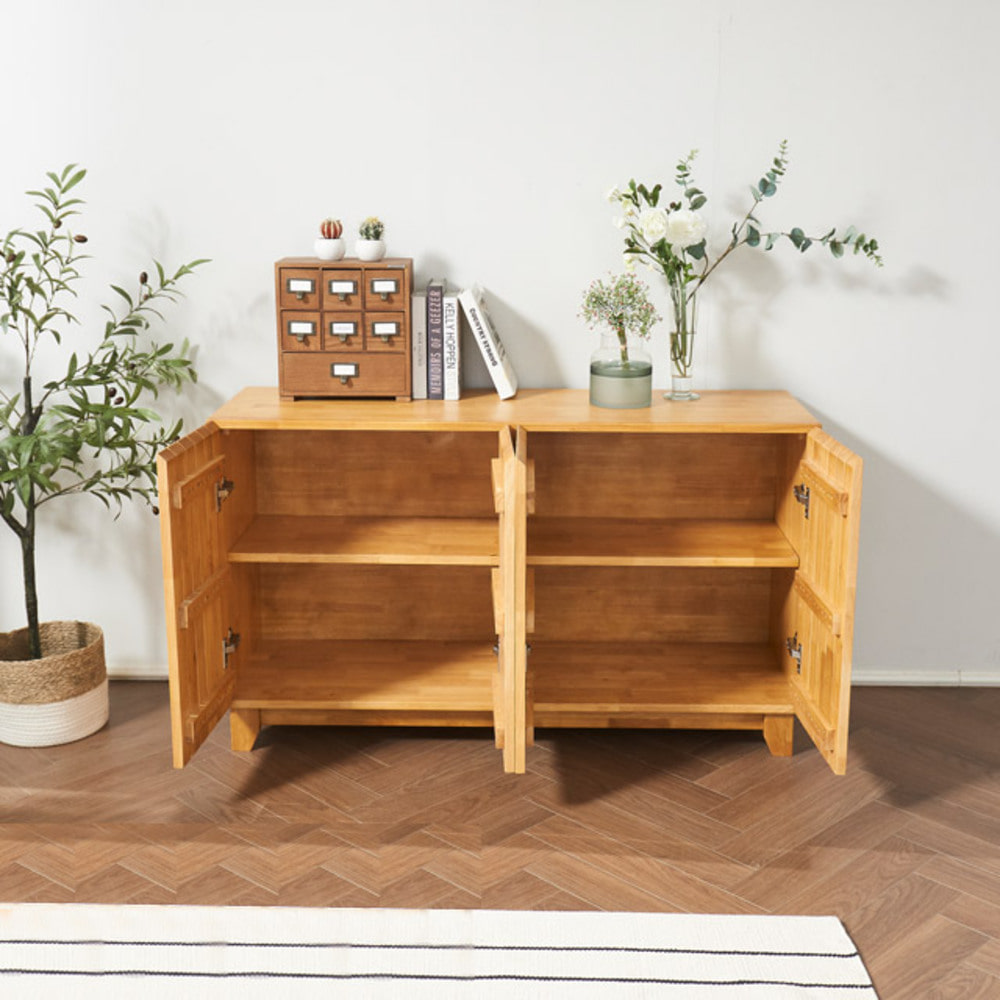 아트인 고무나무 원목 거실장 1200