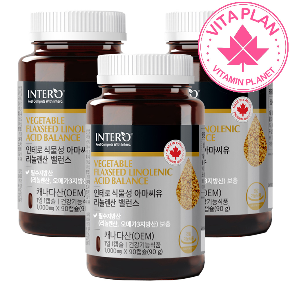 아마씨오일 플렉시드 오메가3계 리놀렌산 필수지방산 90캡슐, 3개 제품 이미지